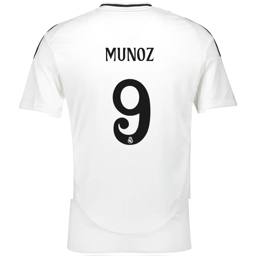 Gyermek Labdarúgás Victor Munoz #9 Fehér Hazai Jersey 2024/25 Mez Póló Ing