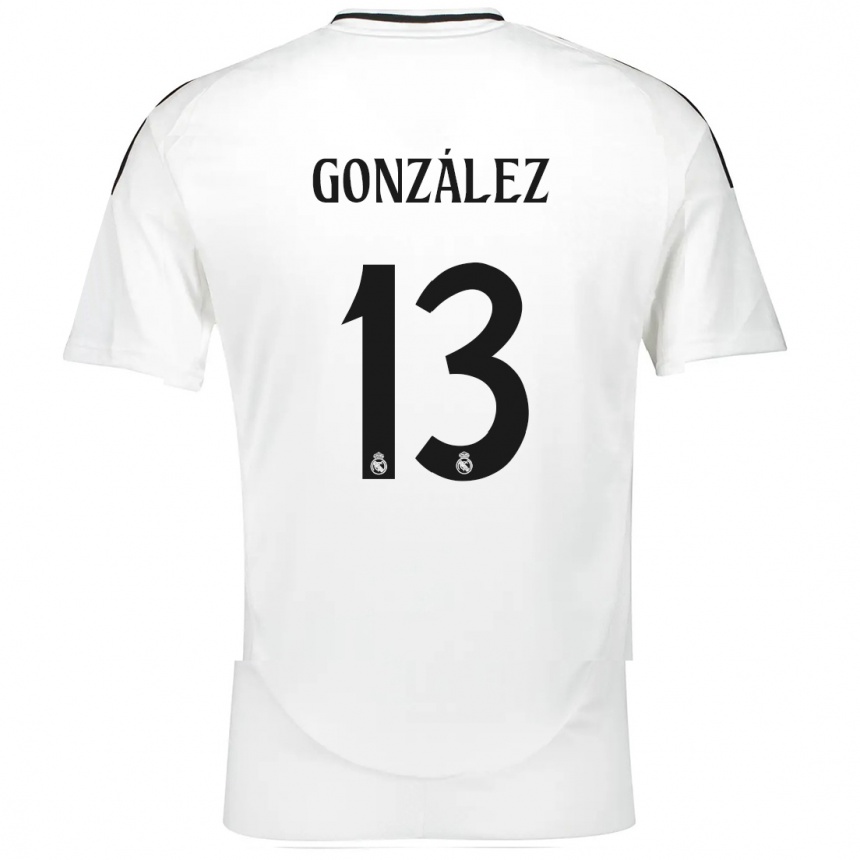 Gyermek Labdarúgás Fran González #13 Fehér Hazai Jersey 2024/25 Mez Póló Ing