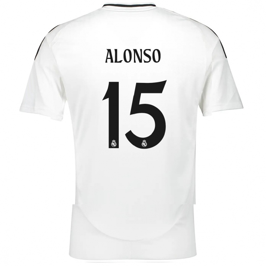 Gyermek Labdarúgás Borja Alonso #15 Fehér Hazai Jersey 2024/25 Mez Póló Ing