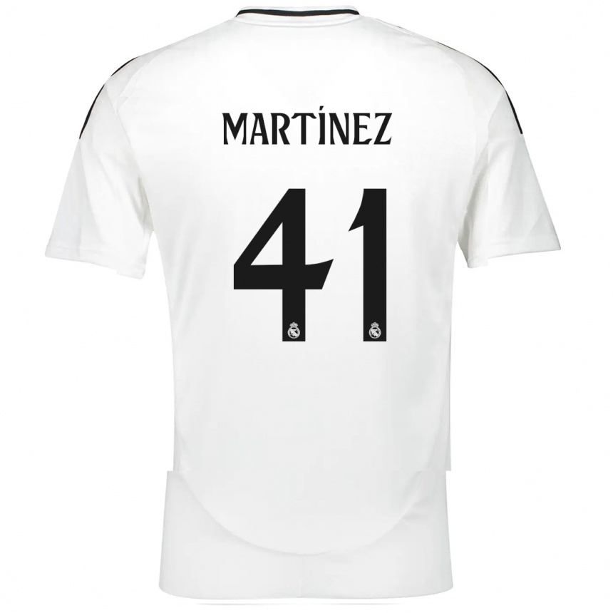 Gyermek Labdarúgás Joan Martínez #41 Fehér Hazai Jersey 2024/25 Mez Póló Ing