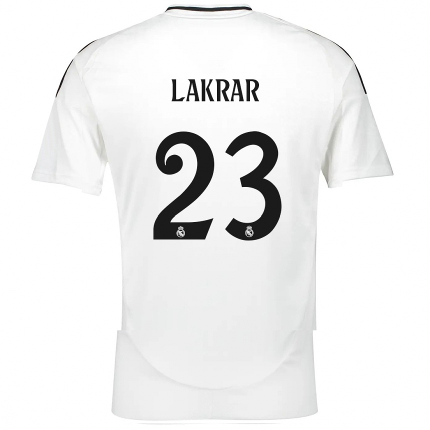 Gyermek Labdarúgás Maëlle Lakrar #23 Fehér Hazai Jersey 2024/25 Mez Póló Ing