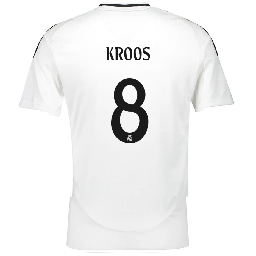 Gyermek Labdarúgás Toni Kroos #8 Fehér Hazai Jersey 2024/25 Mez Póló Ing