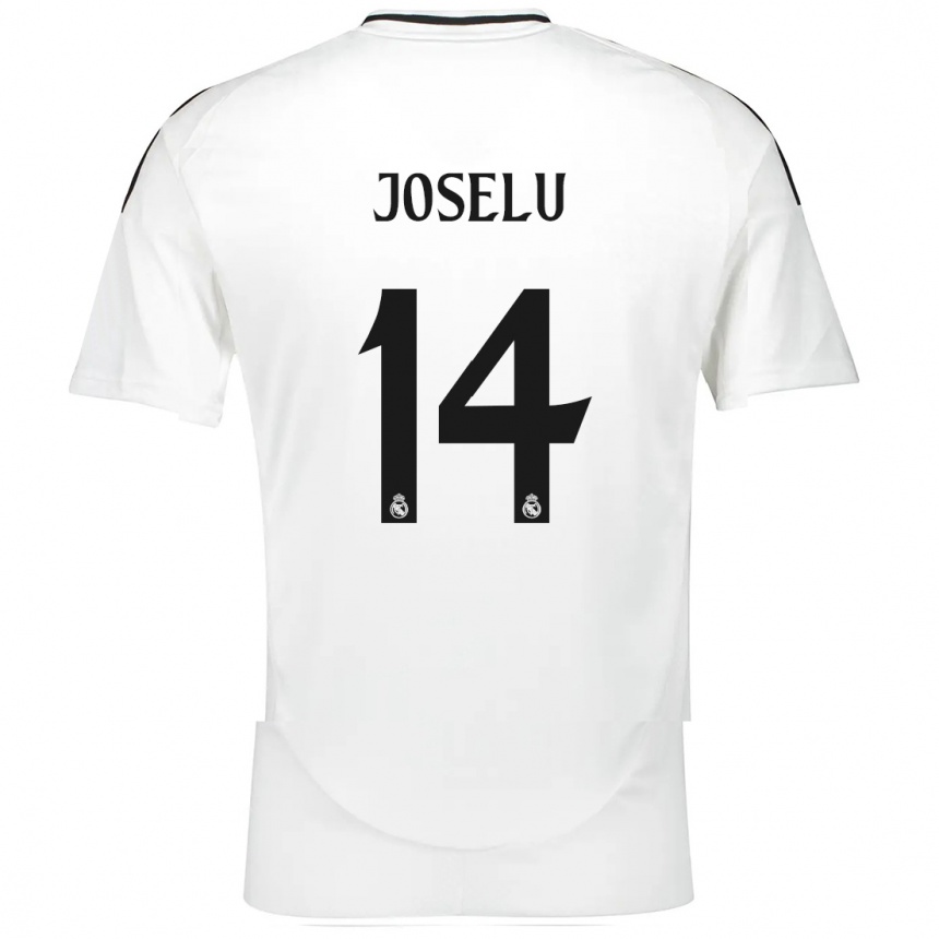 Gyermek Labdarúgás Joselu #14 Fehér Hazai Jersey 2024/25 Mez Póló Ing