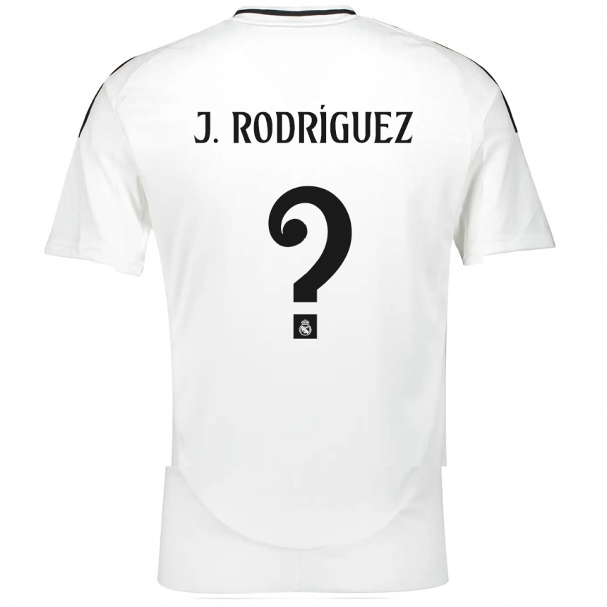 Gyermek Labdarúgás Juan Rodríguez #0 Fehér Hazai Jersey 2024/25 Mez Póló Ing