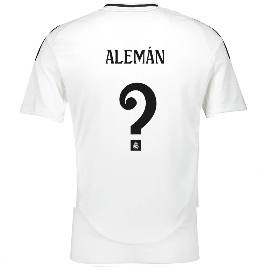 Gyermek Labdarúgás Alexander Alemán #0 Fehér Hazai Jersey 2024/25 Mez Póló Ing