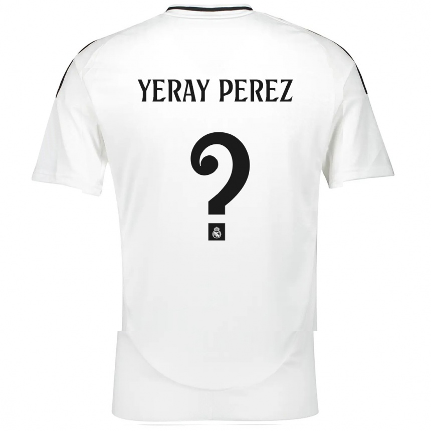 Gyermek Labdarúgás Yeray Perez #0 Fehér Hazai Jersey 2024/25 Mez Póló Ing