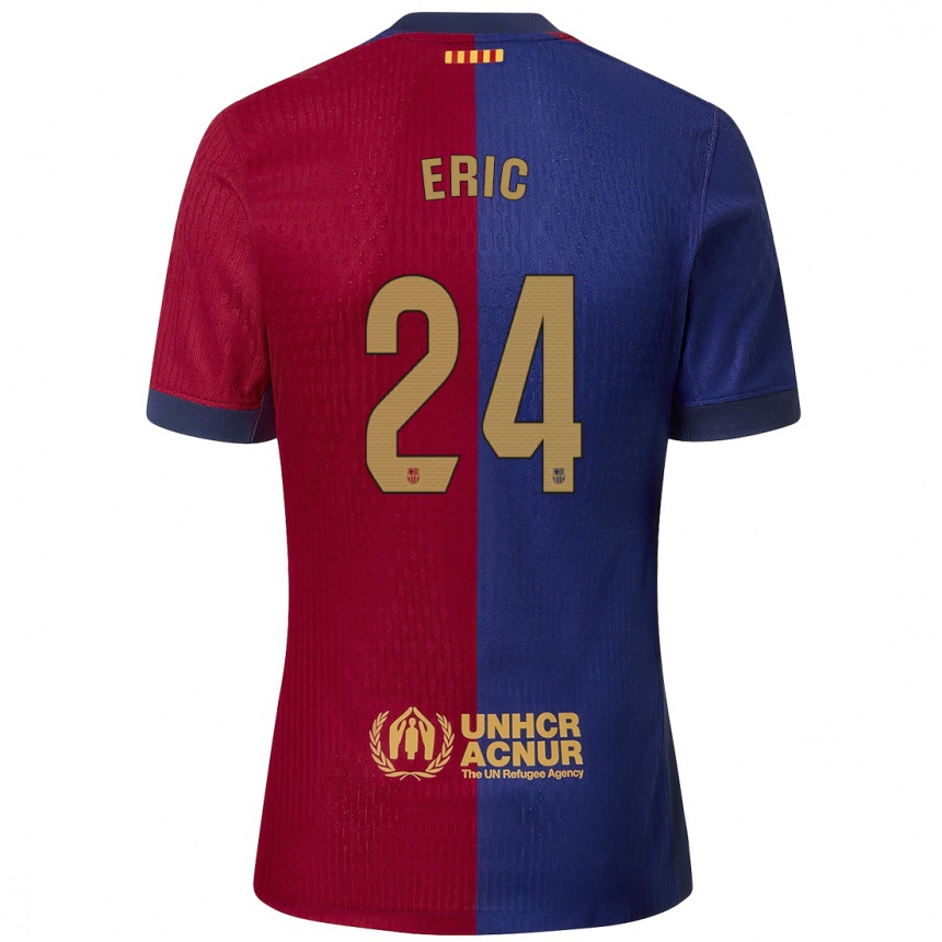 Gyermek Labdarúgás Eric Garcia #24 Kék Piros Hazai Jersey 2024/25 Mez Póló Ing