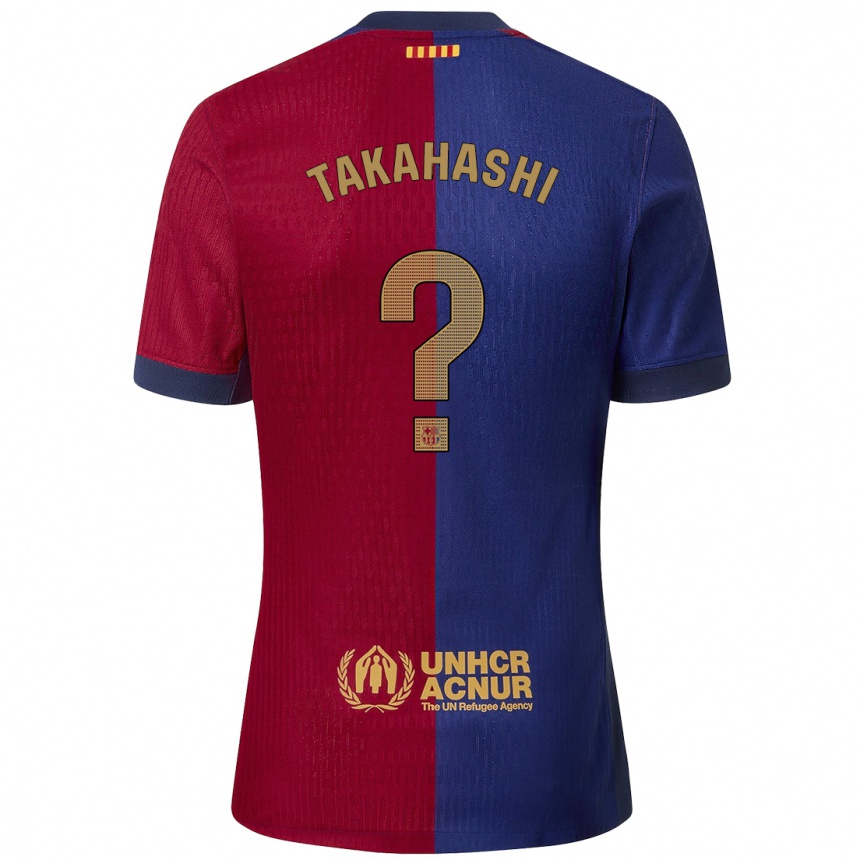 Gyermek Labdarúgás Niko Takahashi #0 Kék Piros Hazai Jersey 2024/25 Mez Póló Ing