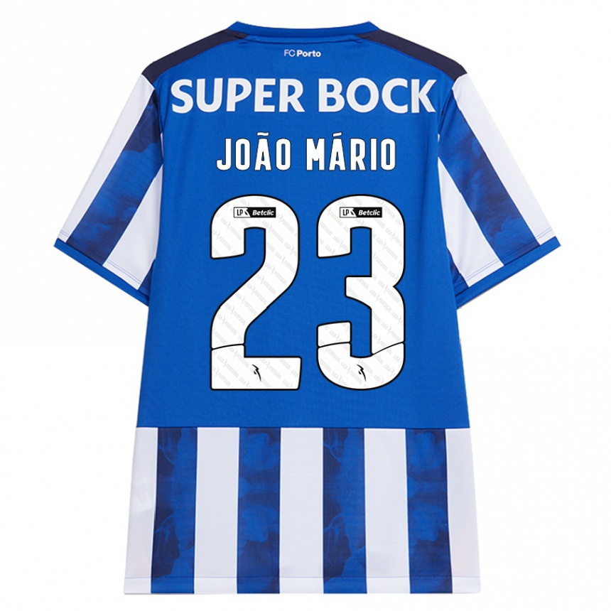 Gyermek Labdarúgás Joao Mario #23 Kék Fehér Hazai Jersey 2024/25 Mez Póló Ing