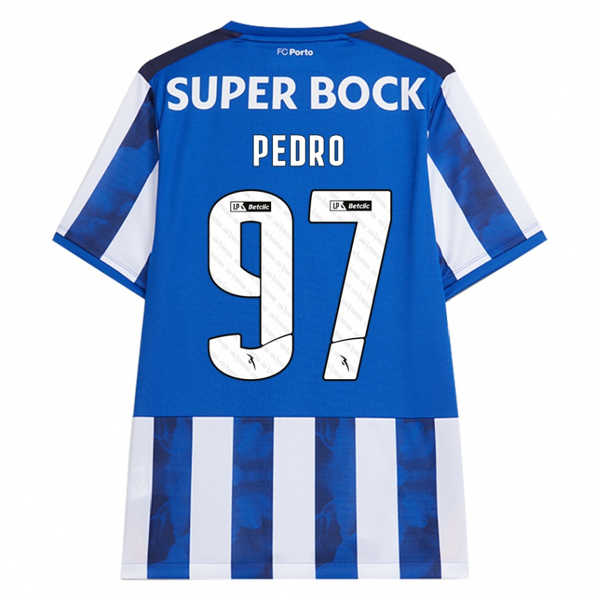 Gyermek Labdarúgás Zé Pedro #97 Kék Fehér Hazai Jersey 2024/25 Mez Póló Ing