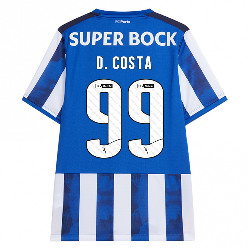 Gyermek Labdarúgás Diogo Costa #99 Kék Fehér Hazai Jersey 2024/25 Mez Póló Ing