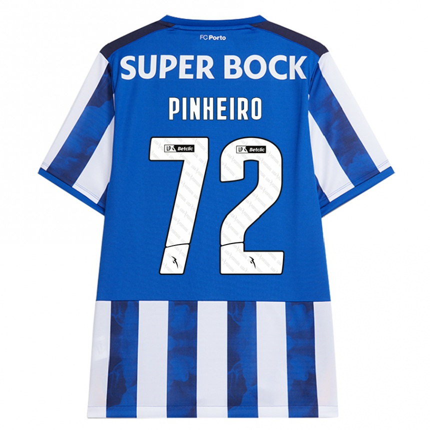 Gyermek Labdarúgás Rodrigo Pinheiro #72 Kék Fehér Hazai Jersey 2024/25 Mez Póló Ing