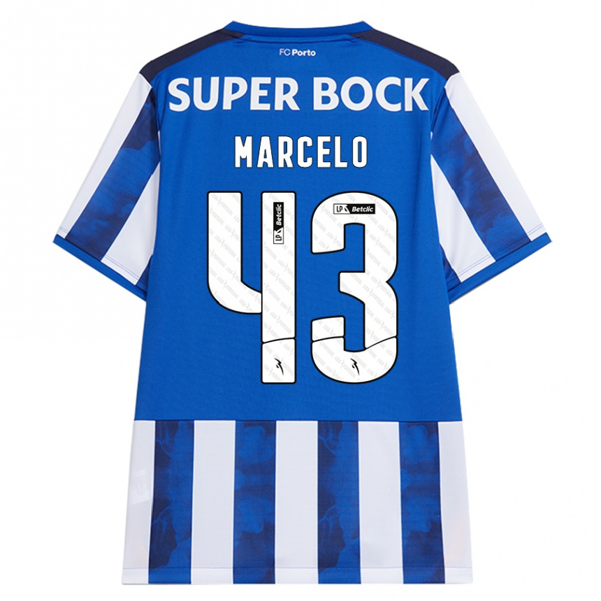 Gyermek Labdarúgás Joao Marcelo #43 Kék Fehér Hazai Jersey 2024/25 Mez Póló Ing