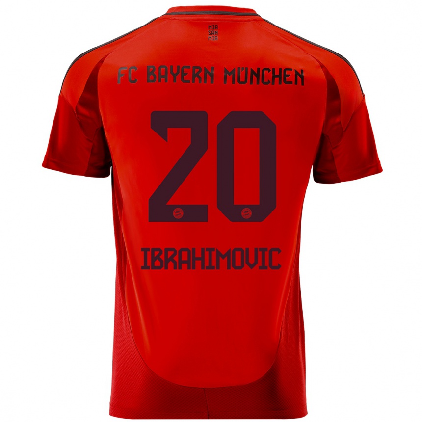 Gyermek Labdarúgás Arijon Ibrahimovic #20 Piros Hazai Jersey 2024/25 Mez Póló Ing