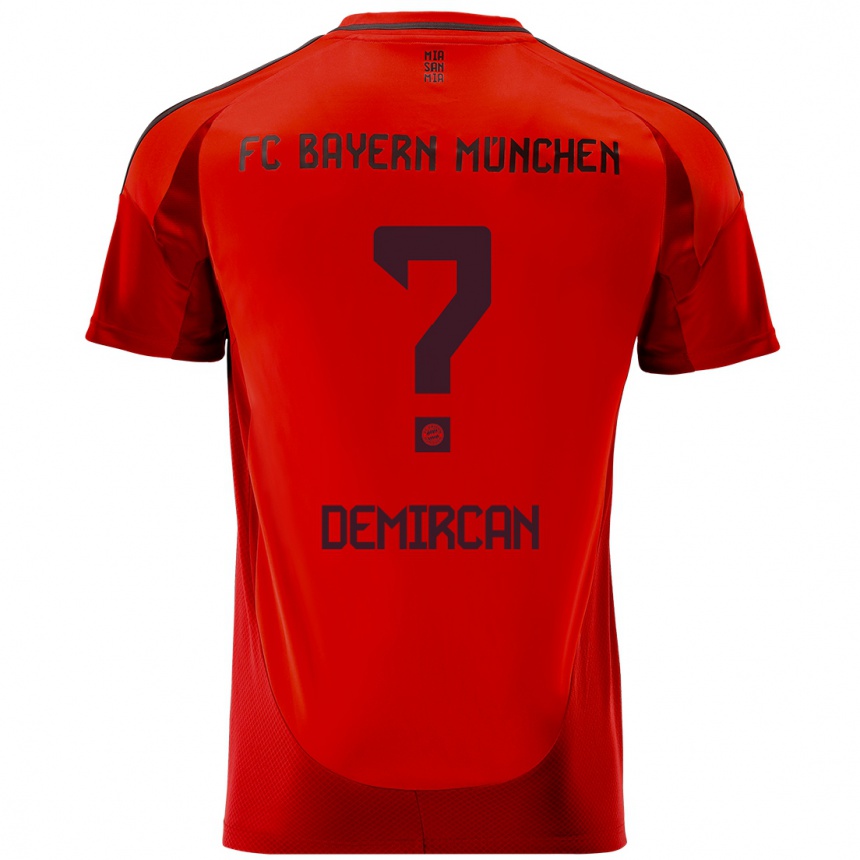 Gyermek Labdarúgás Emirhan Demircan #0 Piros Hazai Jersey 2024/25 Mez Póló Ing