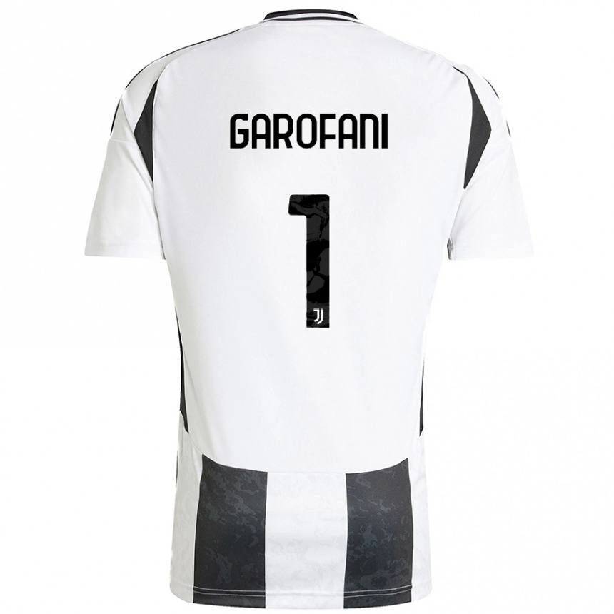 Gyermek Labdarúgás Giovanni Garofani #1 Fehér Fekete Hazai Jersey 2024/25 Mez Póló Ing