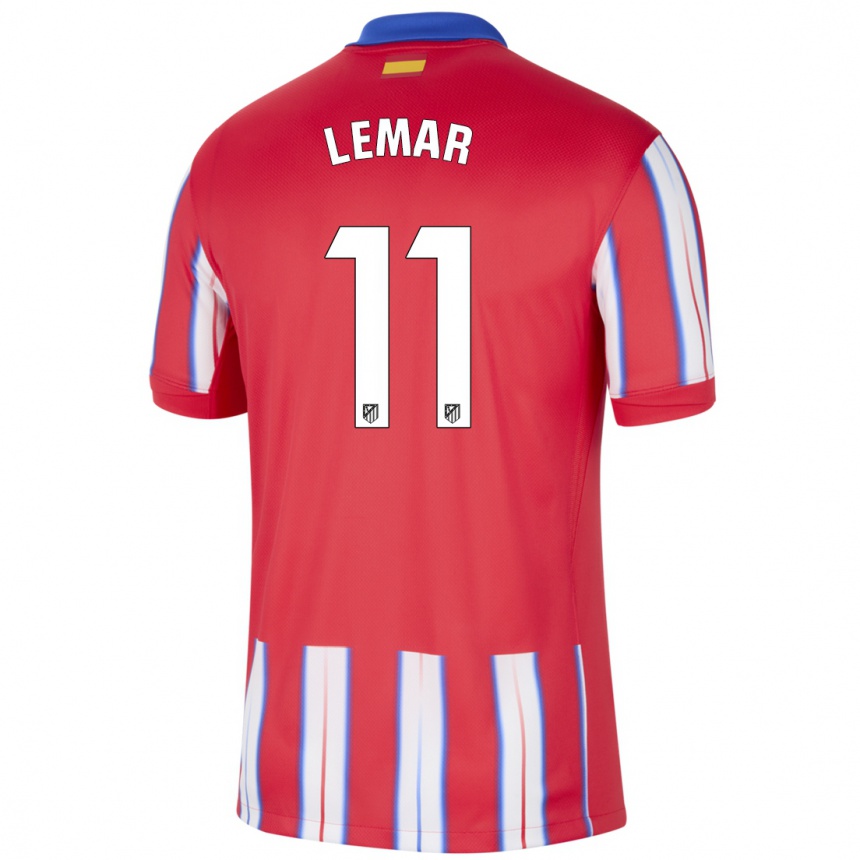 Gyermek Labdarúgás Thomas Lemar #11 Piros Fehér Kék Hazai Jersey 2024/25 Mez Póló Ing