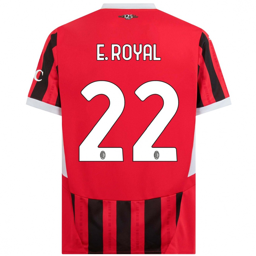 Gyermek Labdarúgás Emerson Royal #22 Piros Fekete Hazai Jersey 2024/25 Mez Póló Ing