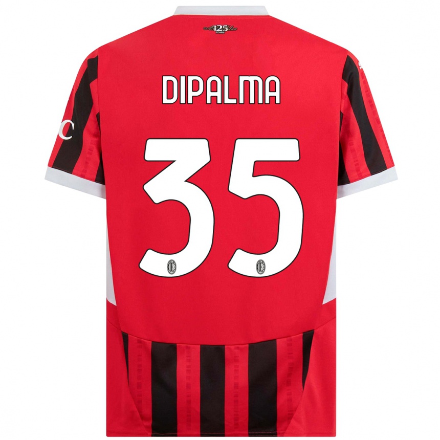 Gyermek Labdarúgás Matteo Dipalma #35 Piros Fekete Hazai Jersey 2024/25 Mez Póló Ing