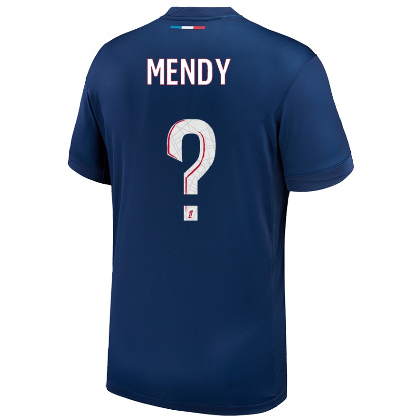 Gyermek Labdarúgás Tony Mendy #0 Sötétkék Fehér Hazai Jersey 2024/25 Mez Póló Ing