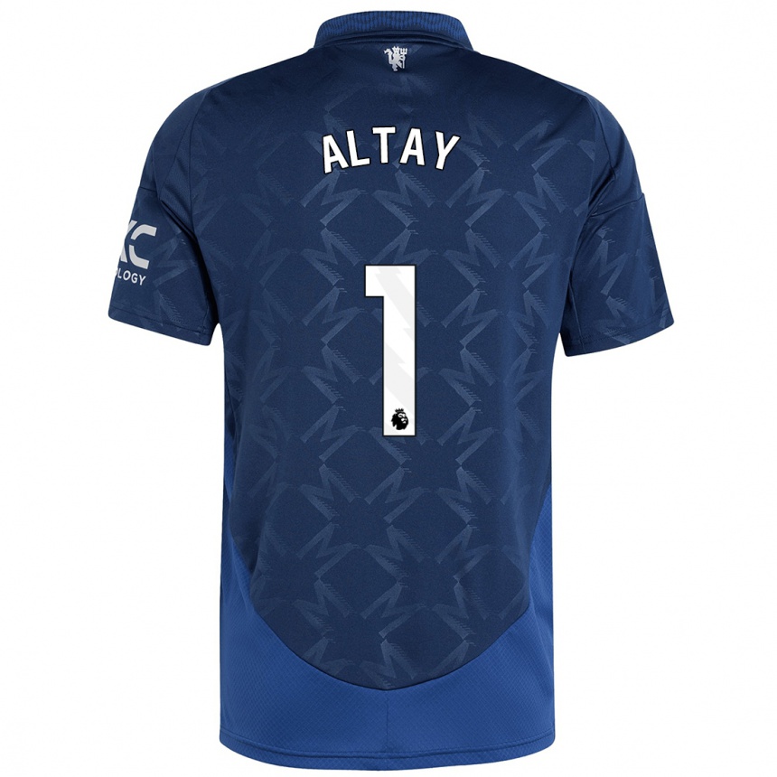 Gyermek Labdarúgás Altay Bayindir #1 Indigó Idegenbeli Jersey 2024/25 Mez Póló Ing