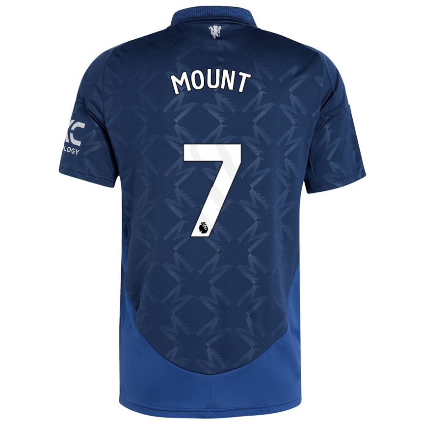 Gyermek Labdarúgás Mason Mount #7 Indigó Idegenbeli Jersey 2024/25 Mez Póló Ing