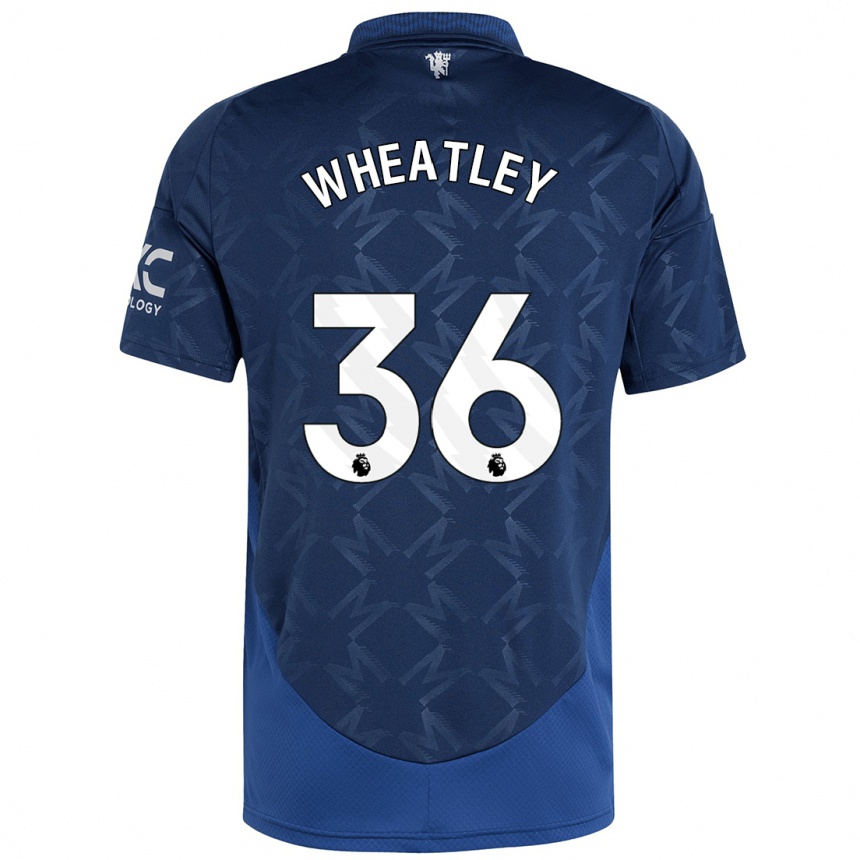 Gyermek Labdarúgás Ethan Wheatley #36 Indigó Idegenbeli Jersey 2024/25 Mez Póló Ing