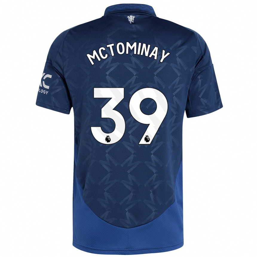 Gyermek Labdarúgás Scott Mctominay #39 Indigó Idegenbeli Jersey 2024/25 Mez Póló Ing