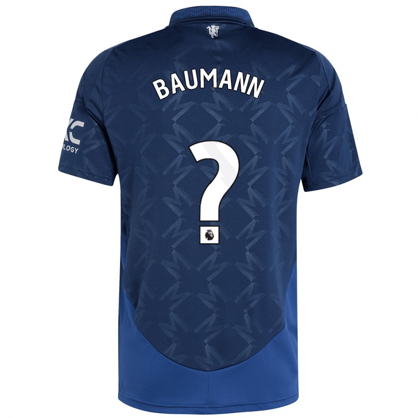 Gyermek Labdarúgás Zach Baumann #0 Indigó Idegenbeli Jersey 2024/25 Mez Póló Ing