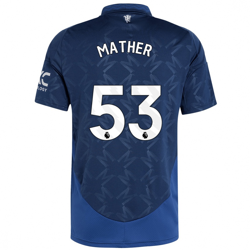 Gyermek Labdarúgás Sam Mather #53 Indigó Idegenbeli Jersey 2024/25 Mez Póló Ing