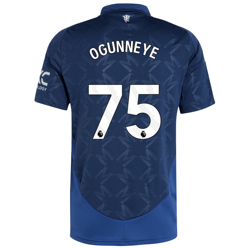 Gyermek Labdarúgás Habeeb Ogunneye #75 Indigó Idegenbeli Jersey 2024/25 Mez Póló Ing