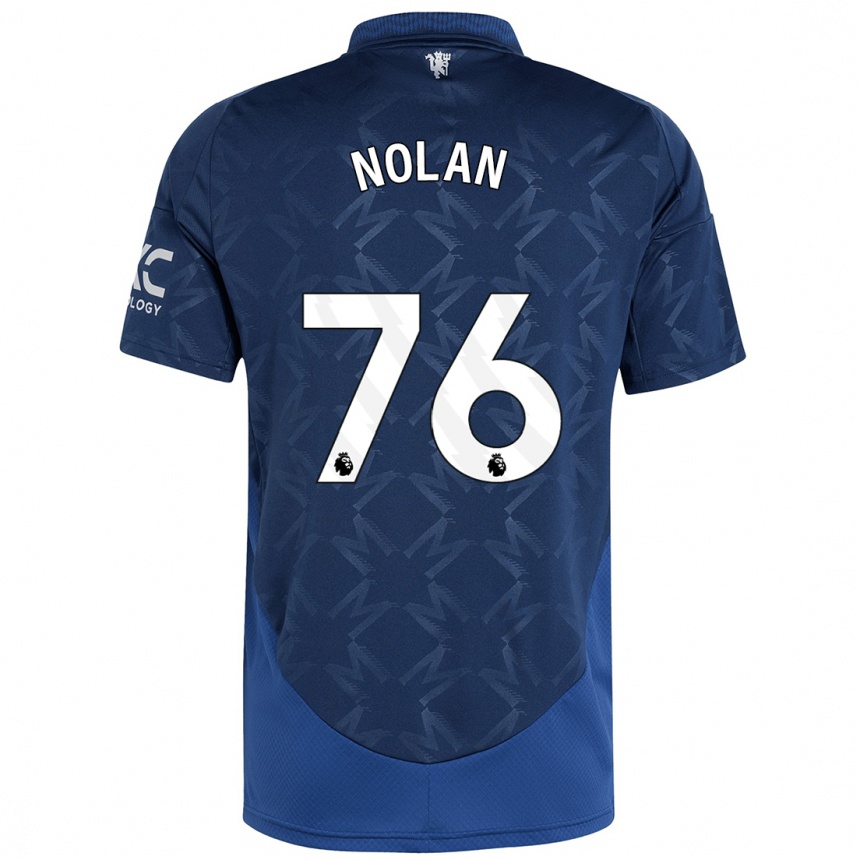 Gyermek Labdarúgás James Nolan #76 Indigó Idegenbeli Jersey 2024/25 Mez Póló Ing