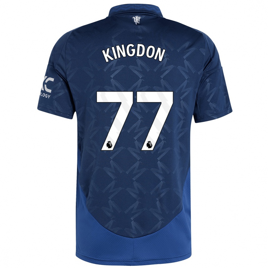 Gyermek Labdarúgás Jack Kingdon #77 Indigó Idegenbeli Jersey 2024/25 Mez Póló Ing