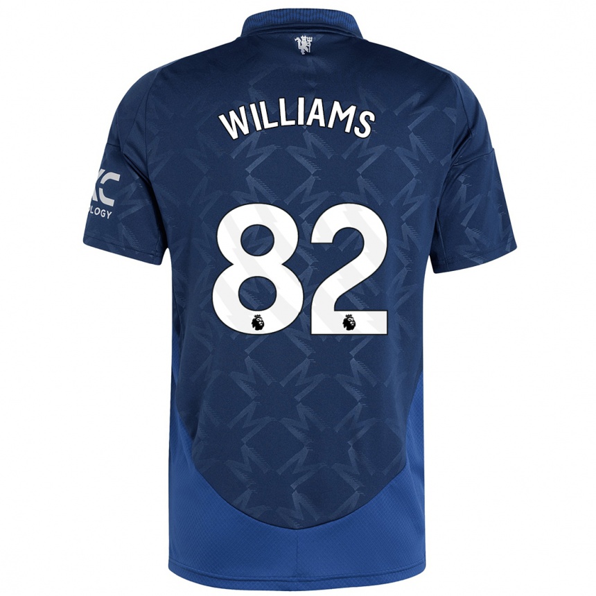 Gyermek Labdarúgás Ethan Williams #82 Indigó Idegenbeli Jersey 2024/25 Mez Póló Ing