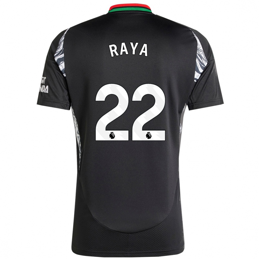 Gyermek Labdarúgás David Raya #22 Fekete Idegenbeli Jersey 2024/25 Mez Póló Ing