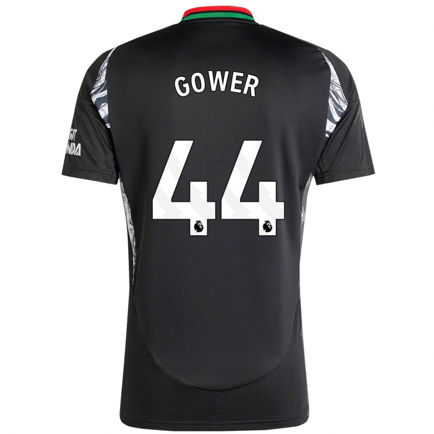 Gyermek Labdarúgás Jimi Gower #44 Fekete Idegenbeli Jersey 2024/25 Mez Póló Ing