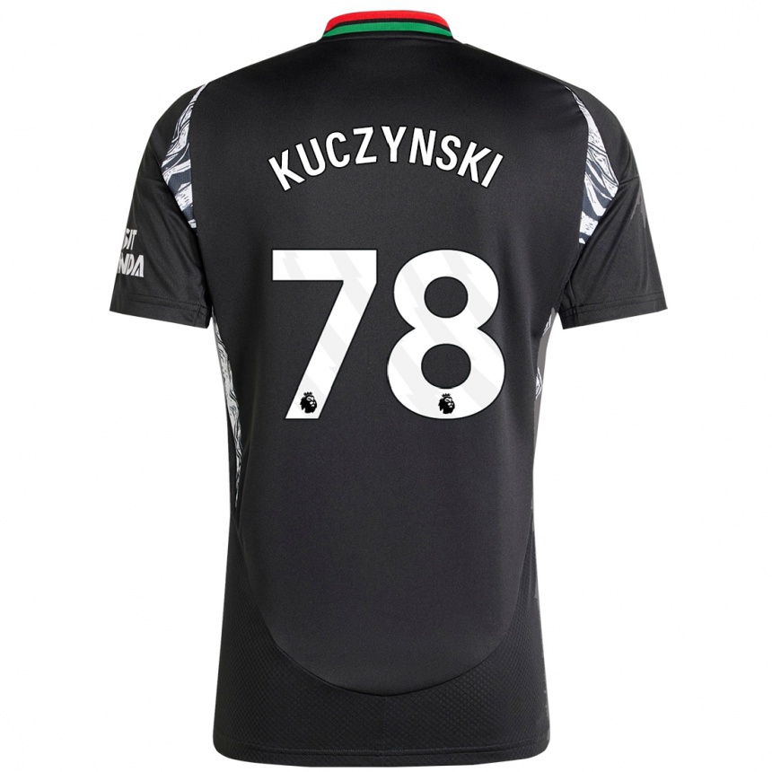 Gyermek Labdarúgás Max Kuczynski #78 Fekete Idegenbeli Jersey 2024/25 Mez Póló Ing