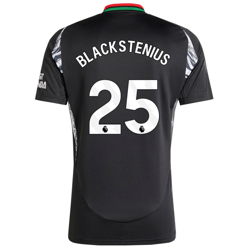 Gyermek Labdarúgás Stina Blackstenius #25 Fekete Idegenbeli Jersey 2024/25 Mez Póló Ing