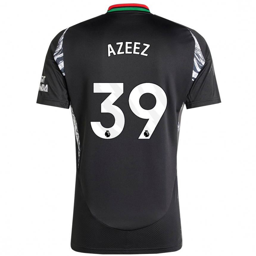 Gyermek Labdarúgás Miguel Azeez #39 Fekete Idegenbeli Jersey 2024/25 Mez Póló Ing