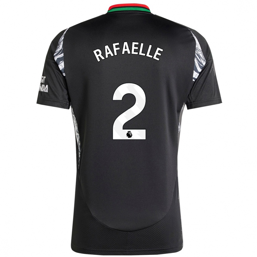 Gyermek Labdarúgás Rafaelle Souza #2 Fekete Idegenbeli Jersey 2024/25 Mez Póló Ing