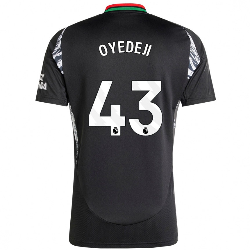 Gyermek Labdarúgás Nathan Butler Oyedeji #43 Fekete Idegenbeli Jersey 2024/25 Mez Póló Ing