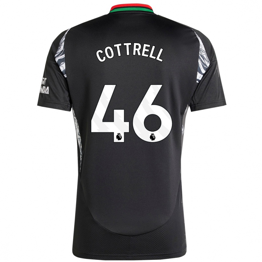 Gyermek Labdarúgás Ben Cottrell #46 Fekete Idegenbeli Jersey 2024/25 Mez Póló Ing