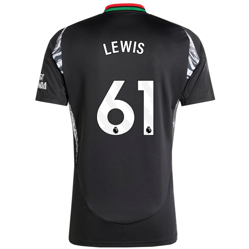 Gyermek Labdarúgás George Lewis #61 Fekete Idegenbeli Jersey 2024/25 Mez Póló Ing