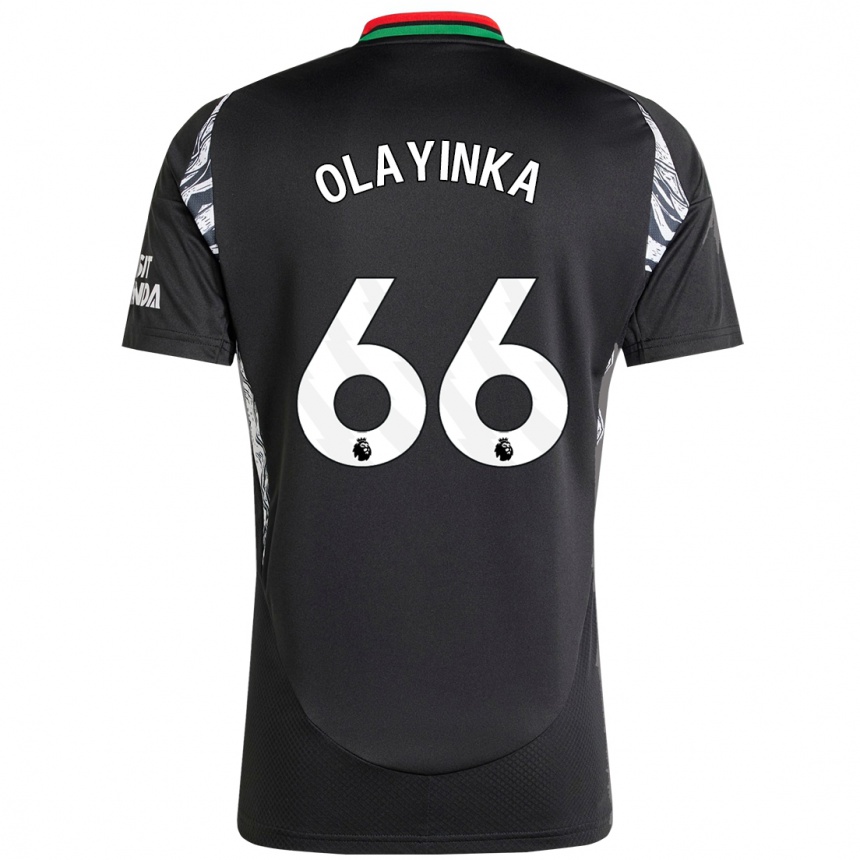 Gyermek Labdarúgás James Olayinka #66 Fekete Idegenbeli Jersey 2024/25 Mez Póló Ing