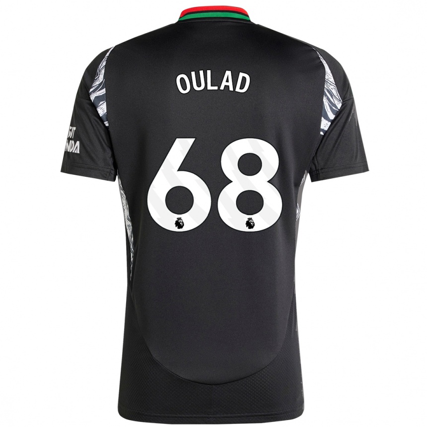 Gyermek Labdarúgás Salah-Eddine Oulad M'hand #68 Fekete Idegenbeli Jersey 2024/25 Mez Póló Ing