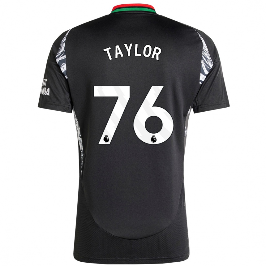 Gyermek Labdarúgás Kido Taylor Hart #76 Fekete Idegenbeli Jersey 2024/25 Mez Póló Ing