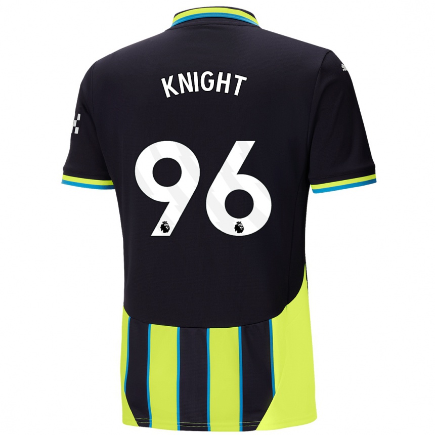 Gyermek Labdarúgás Ben Knight #96 Kék Sárga Idegenbeli Jersey 2024/25 Mez Póló Ing