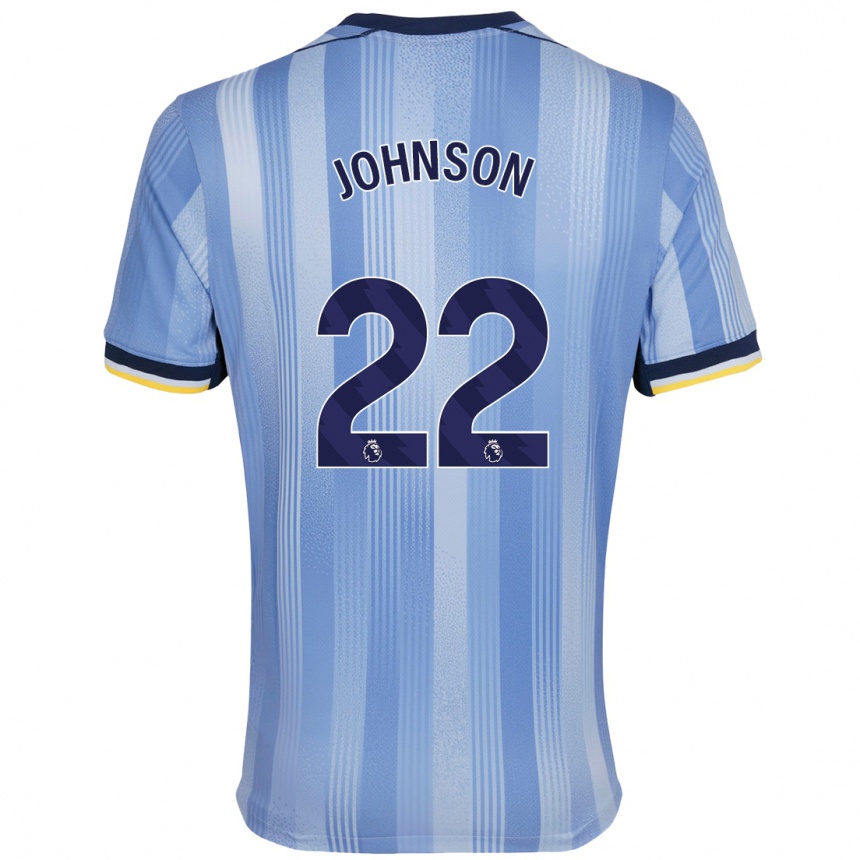 Gyermek Labdarúgás Brennan Johnson #22 Világoskék Idegenbeli Jersey 2024/25 Mez Póló Ing