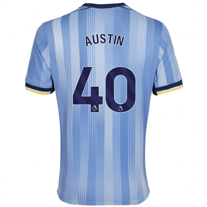 Gyermek Labdarúgás Brandon Austin #40 Világoskék Idegenbeli Jersey 2024/25 Mez Póló Ing