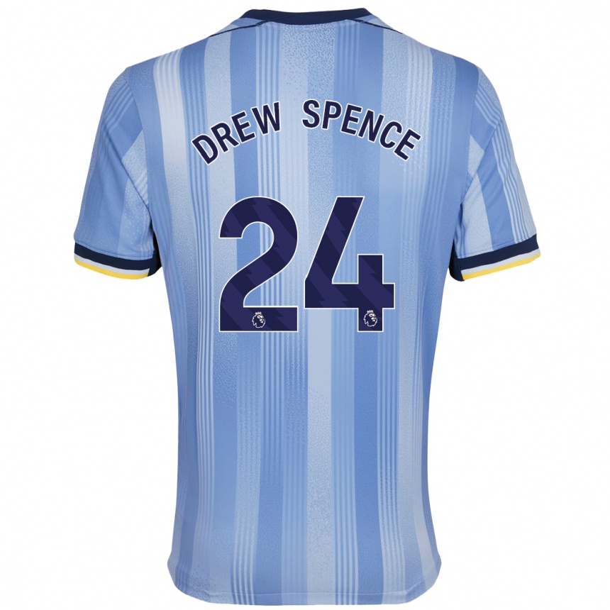 Gyermek Labdarúgás Drew Spence #24 Világoskék Idegenbeli Jersey 2024/25 Mez Póló Ing